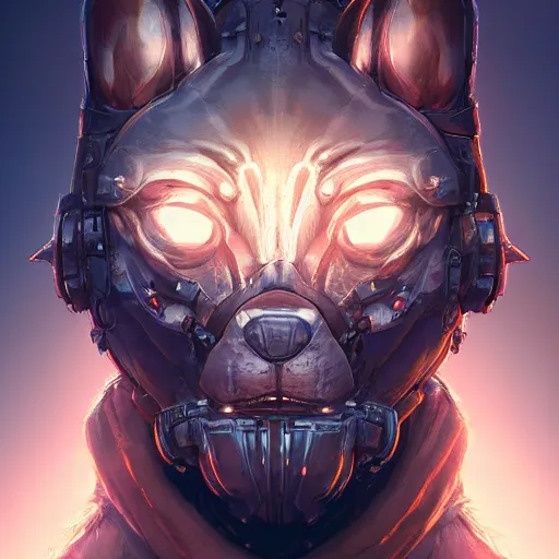 Image similar to a beautiful portrait of a cute cyborg worgen. intricate, epic lighting, cinematic composition, hyper realistic, 8 k resolution, unreal engine 5, by artgerm, tooth wu, dan mumford, beeple, wlop, rossdraws, james jean, marc simonetti, artstation