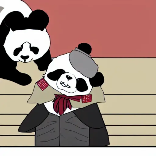 Image similar to panda as an attorney