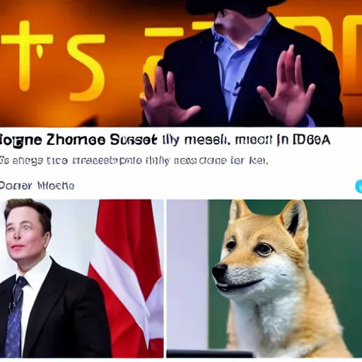 Image similar to doge, elon musk, crypto, twitter