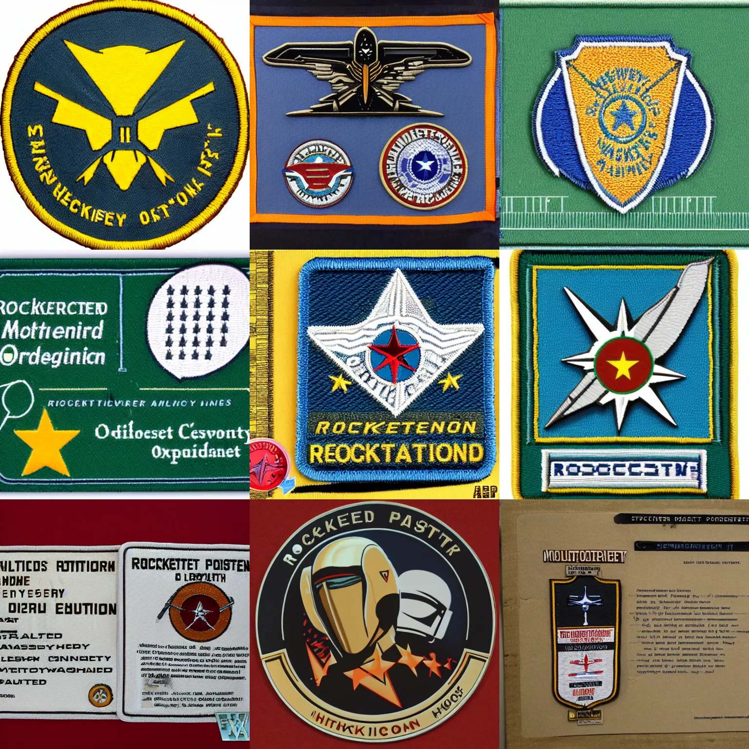 Prompt: photo of The Rocketeer classified military operation patch, highly detailed, award-winning