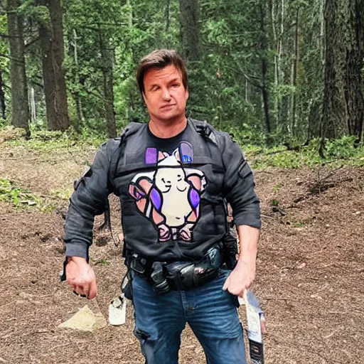 Prompt: Nathan Fillion as a pig playing apex legeds