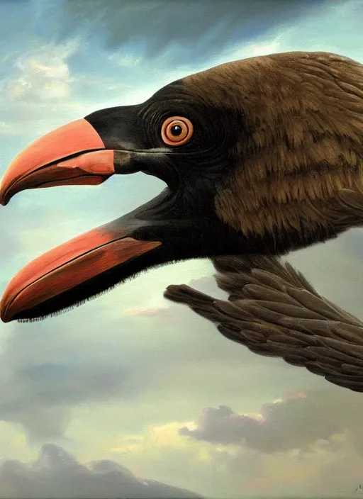 Prompt: a realistic painting of a condor in a cloudy sky, highly detailed, matte painting, fantasy art, ayahuasca