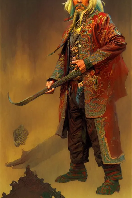 Image similar to wizard, character design, ming dynasty, colorful, painting by gaston bussiere, craig mullins, j. c. leyendecker, tom of finland