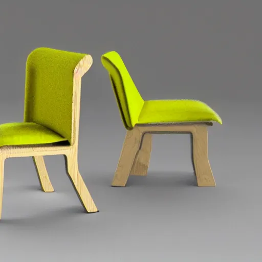 Image similar to a banana - shaped chair, design draft