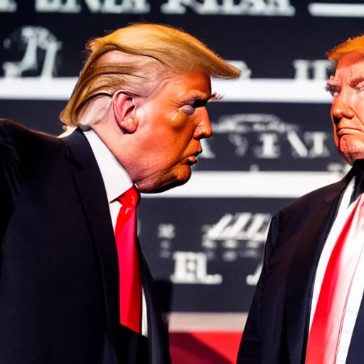 Prompt: donald trump boxing aoc. pay - per - view.