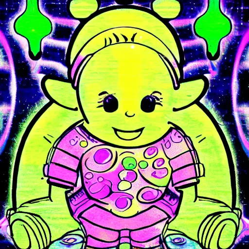 Image similar to Dwarf teletubbie acidwave