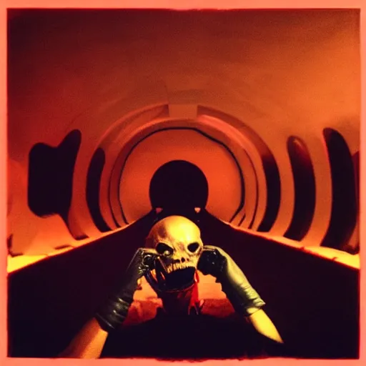 Image similar to my vacation in the blackrooms. Doom Style. Selfie