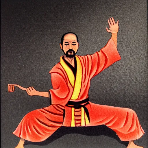 Prompt: kung fu master, modern