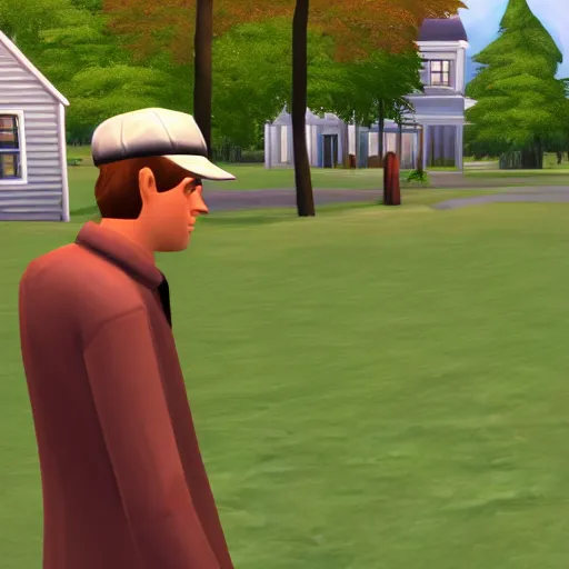 Image similar to holden caulfield in the sims 2