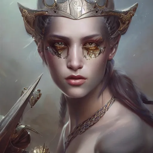 Prompt: ultra realist breathtaking detailed soft painting of non-binary warrior, dark fantasy, naval background, elegant, highly detailed, artstation, concept art, matte, sharp focus, art by Tom Bagshaw, Artgerm and Greg Rutkowski