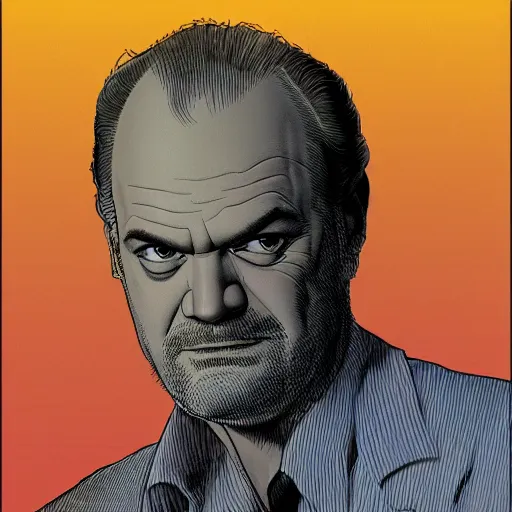 Image similar to kelsey grammer retro minimalist portrait by jean giraud, moebius starwatcher comic, sharp, smooth face, 8 k