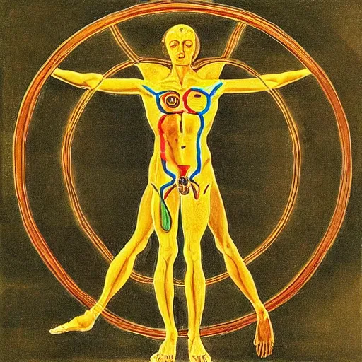 Prompt: The Vitruvian Man by Salvador Dali