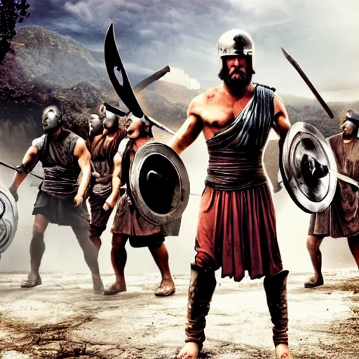 Image similar to this is sparta! HDR, Hollywood movie