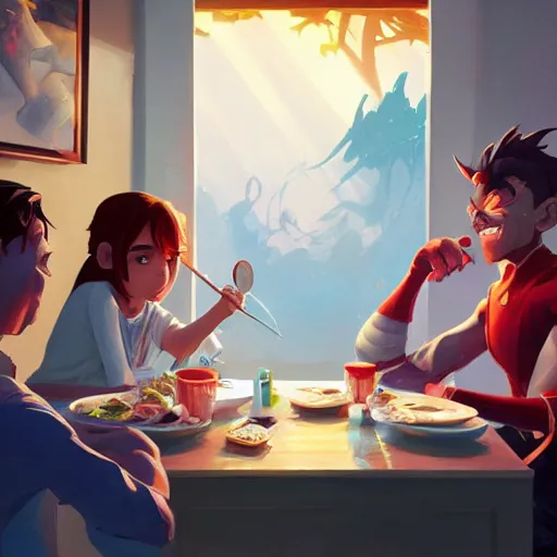 Image similar to hero world breakfast at tiffany's, behance hd by jesper ejsing, by rhads, makoto shinkai and lois van baarle, ilya kuvshinov, rossdraws global illumination