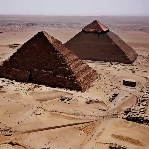 Prompt: hidden ancient megastructures and great pyramids on Mars