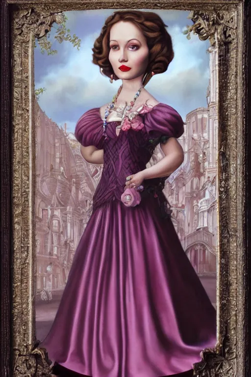 Image similar to segolene royale painted by mark ryden