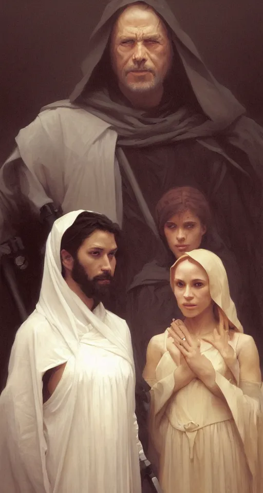 Prompt: a portrait painting of sith lords, art greg rutkowski and william - adolphe bouguereau