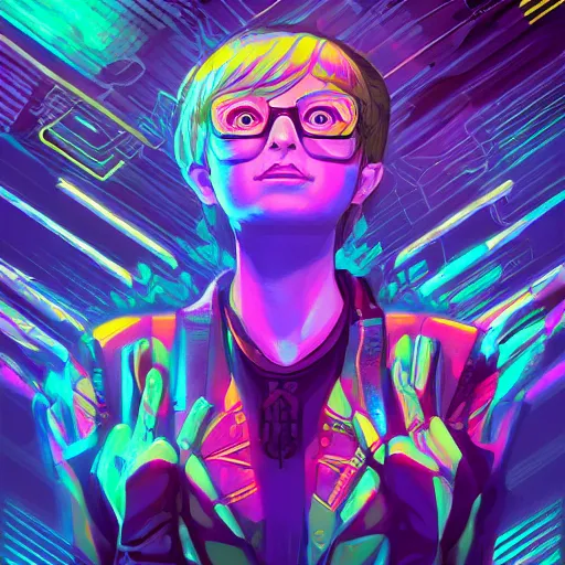 Image similar to skill magic geek inside matrix deepdream radiating a glowing aura stuff loot legends stylized digital illustration video game icon artstation lois van baarle, ilya kuvshinov, rossdraws,