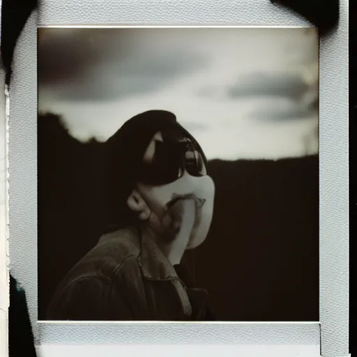 Image similar to I know that you can love me when there is no one left to blame, polaroid