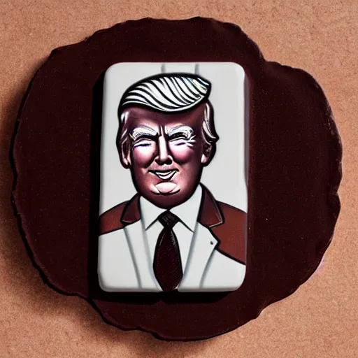 Image similar to dark chocolate trump relief portrait