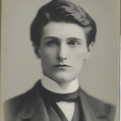 Image similar to headshot edwardian photograph of dorian gray, extremely handsome, 1 9 2 0 s, realistic face, 1 8 9 0 s, 1 9 0 0 s, very grainy, slightly blurry, victorian