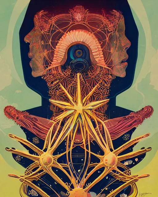 Prompt: Tristan Eaton, victo ngai, peter mohrbacher, artgerm portrait of a symmetrical starfish