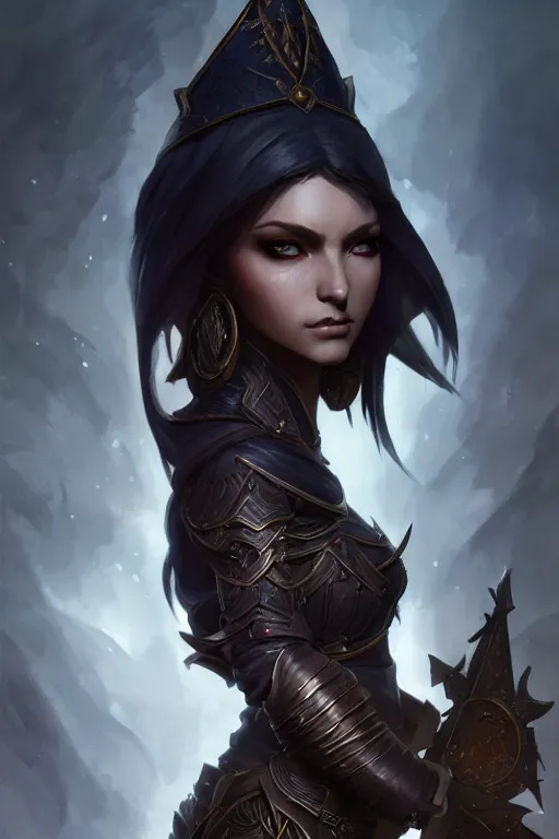 Image similar to dark elf princess, highly detailed, d & d, fantasy, highly detailed, digital painting, trending on artstation, concept art, sharp focus, illustration, art by artgerm and greg rutkowski and fuji choko and viktoria gavrilenko and hoang lap