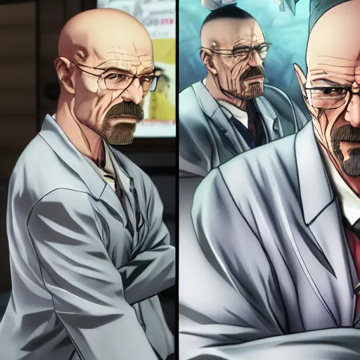 Image similar to walter white as kiryu kazuma