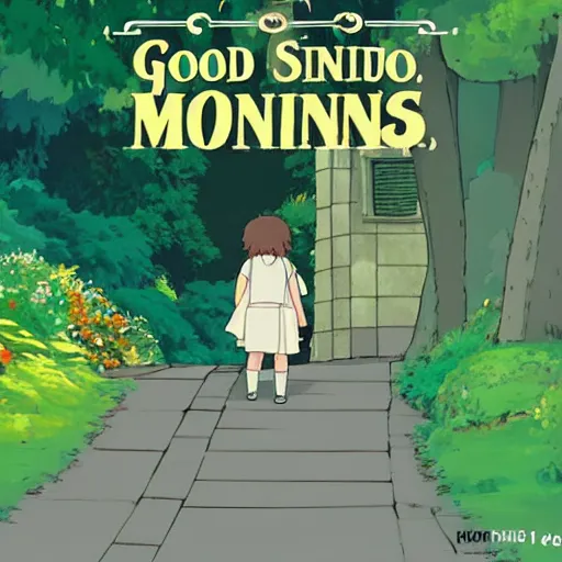 Prompt: ”good morning in the style of studio ghibli” —steps 100