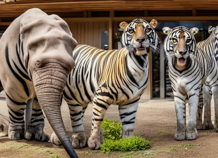 Image similar to photo of a zoo animals attending a management board meeting. Highly detailed 8k. Intricate. Sony a7r iv 55mm. Stock photo.