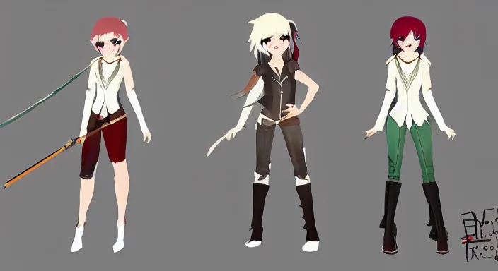 Image similar to Professional concept art of the latest character of the show RWBY