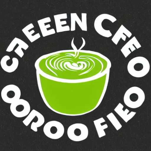 Image similar to green circular coffee shop logo, depicting disgusting and dirty dog in center