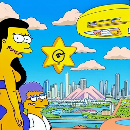 Image similar to kim kardashian in the simpsons super high quality 4k HD