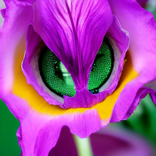 Prompt: closeup photo of elizabeth taylor's iris eos 5 ds r, iso 1 0 0, f / 8, 1 / 1 2 5, 8 4 mm, postprocessed, bokeh )