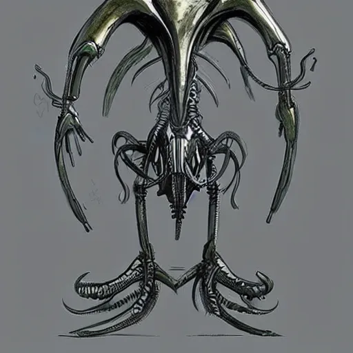 Image similar to xenomorph standing next to a xenomorph egg, concept art by pixar