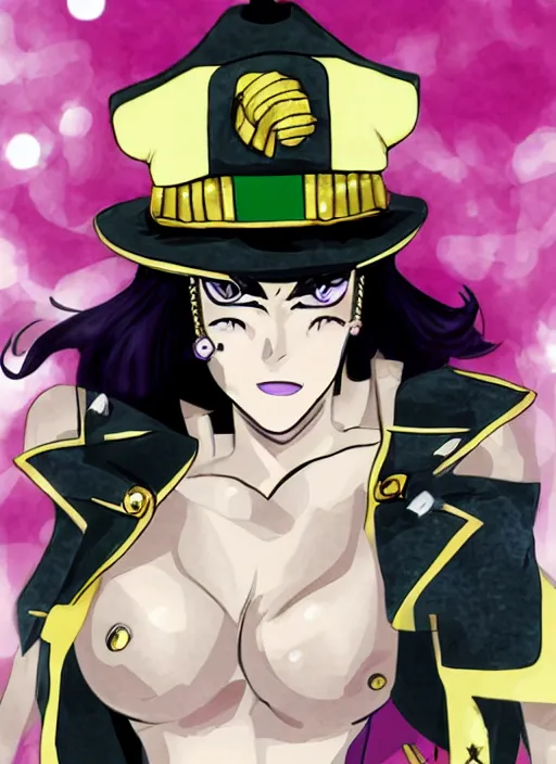 Prompt: fem jotaro kujo