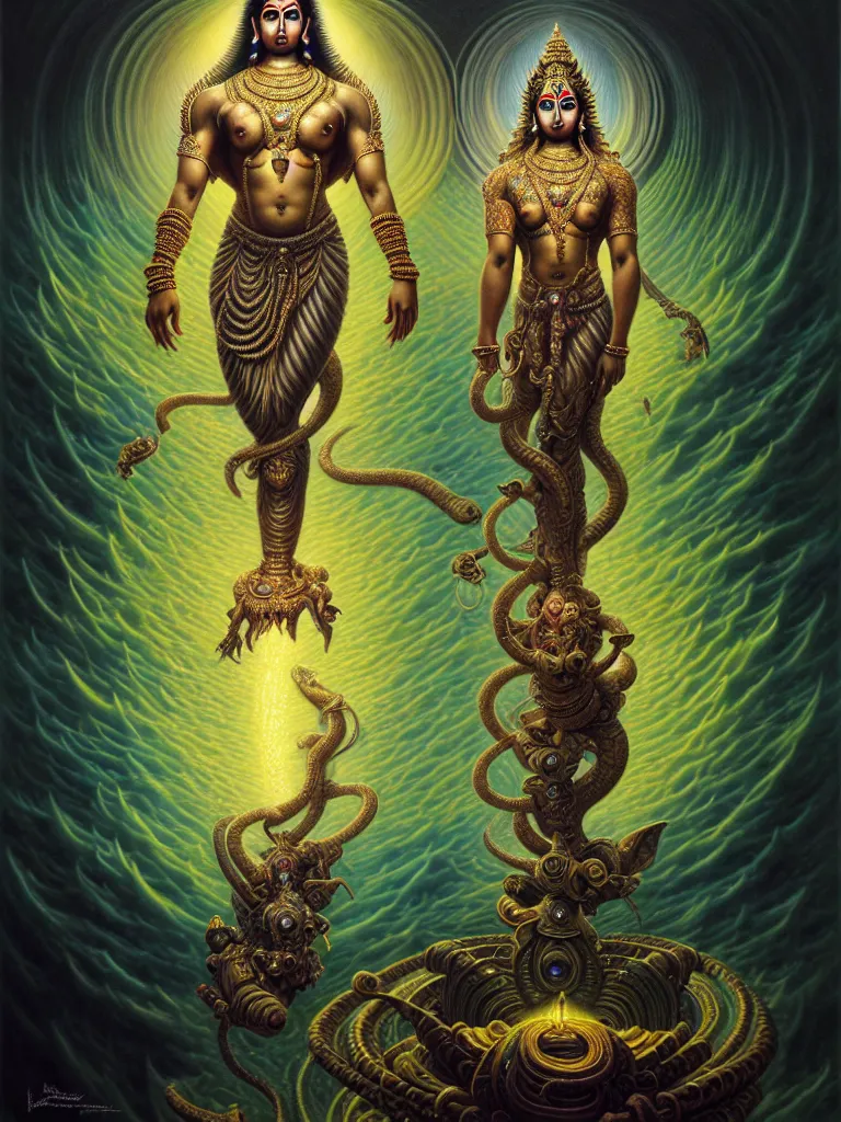 Image similar to lord vishnu, full body portrait, bodybuilder, birth of the universe, multiverse, realistic, hyperdimensional, bioluminescent, vivid color, intricate, elegant, highly detailed, centered, artstation, concept art, smooth, sharp focus, Tomasz Alen Kopera, Peter Mohrbacher, donato giancola, Joseph Christian Leyendecker, WLOP, Boris Vallejo, octane render, 8K