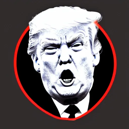 Prompt: angry trump, logo