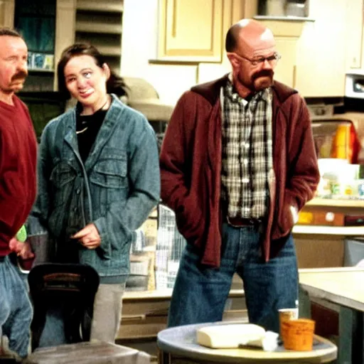 Image similar to Walter White on the set of Friends