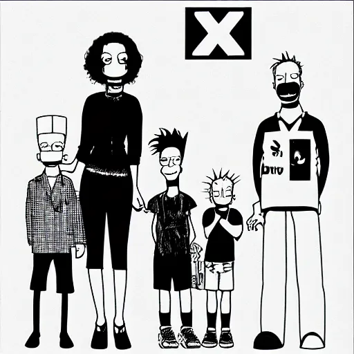 Prompt: x-ray of simpson family