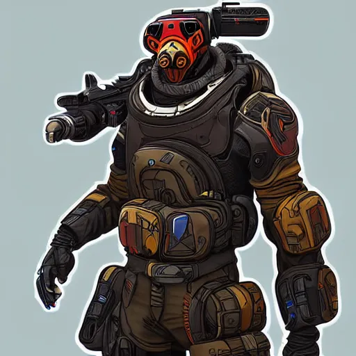 Image similar to bloodhound from apex legends, digital art, character design, masterpiece