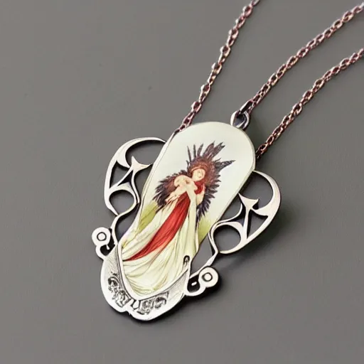 Image similar to seraphim necklace artnouveau style