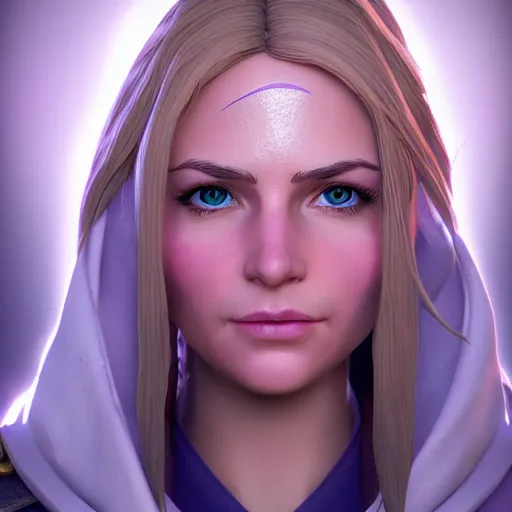 Image similar to A portrait of Jaina Proudmore (World of Warcraft). 3d render, octane render, game art, realistic, highly detailed, trending on artstation, 4k, trending on artstation, pixar, cgsociety, unreal engine 5, redshift render, trending on artstation, blender, behance, cg