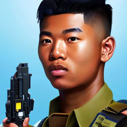 Image similar to lt. john liama from fortnite game, hyper detailed masterpiece, digital art painting, hyper realism aesthetic