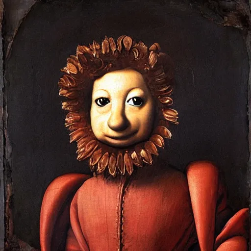 Prompt: renaissance portrait of a muppet.