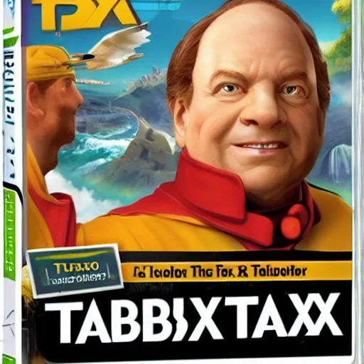 Prompt: Box art for Sid Meier’s TurboTax —ar 4:5