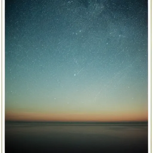 Image similar to the ocean, midnight, the milk way in the sky.