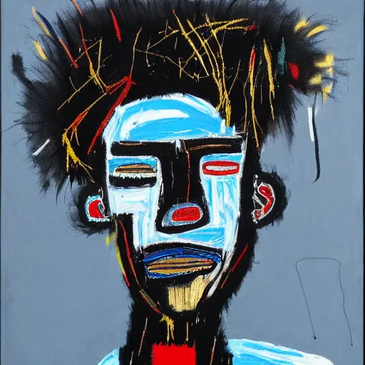 Image similar to A extremely highly detailed majestic hi-res beautiful immaculate head and shoulders painting of a strong black african man by Jean-Michel Basquiat, 8k, high textures, hyper sharp, insanely detailed and intricate, super detailed, 4k HDR high quality