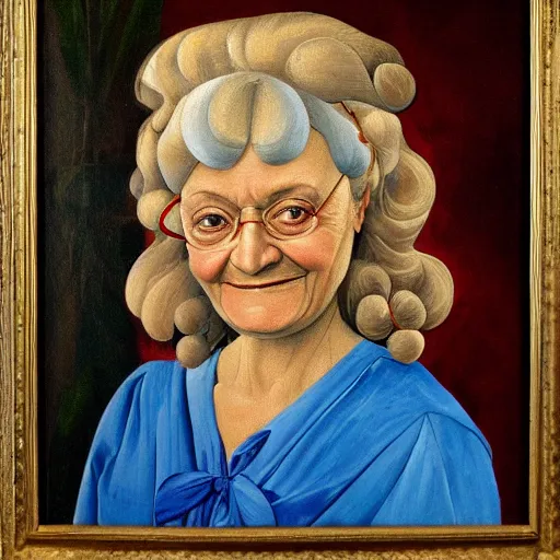 Image similar to oil Painting of Estelle Getty by Botticelli