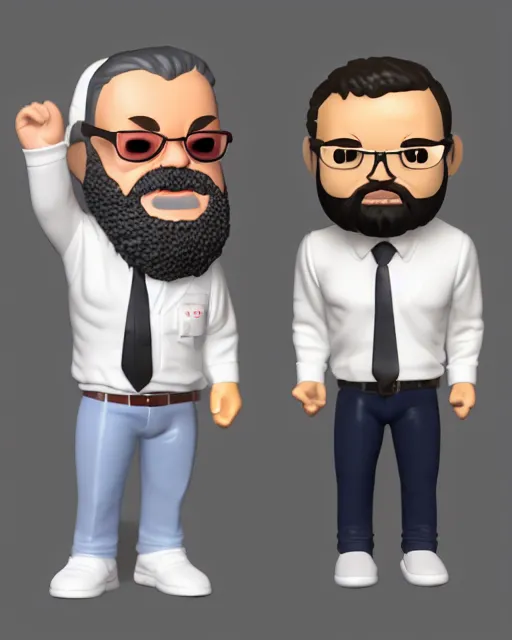 Prompt: full body 3d render of Luiz Lula Inácio da Silva as a funko pop, studio lighting, white background, blender, trending on artstation, 8k, highly detailed